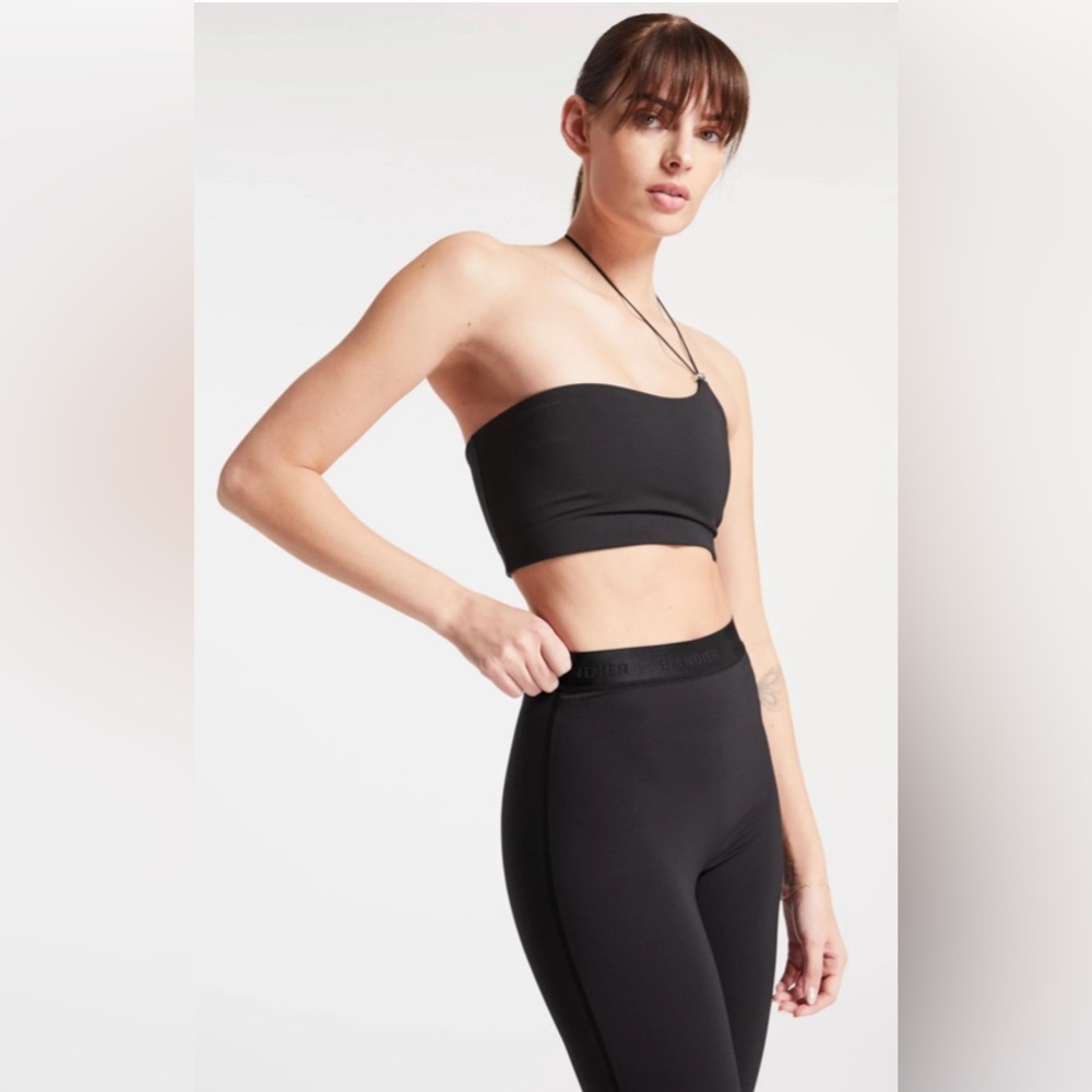 Bandier Jacaranda Set: Sport Logo Slit Legging + Asymmetric Toggle Bra - Picture 5 of 16